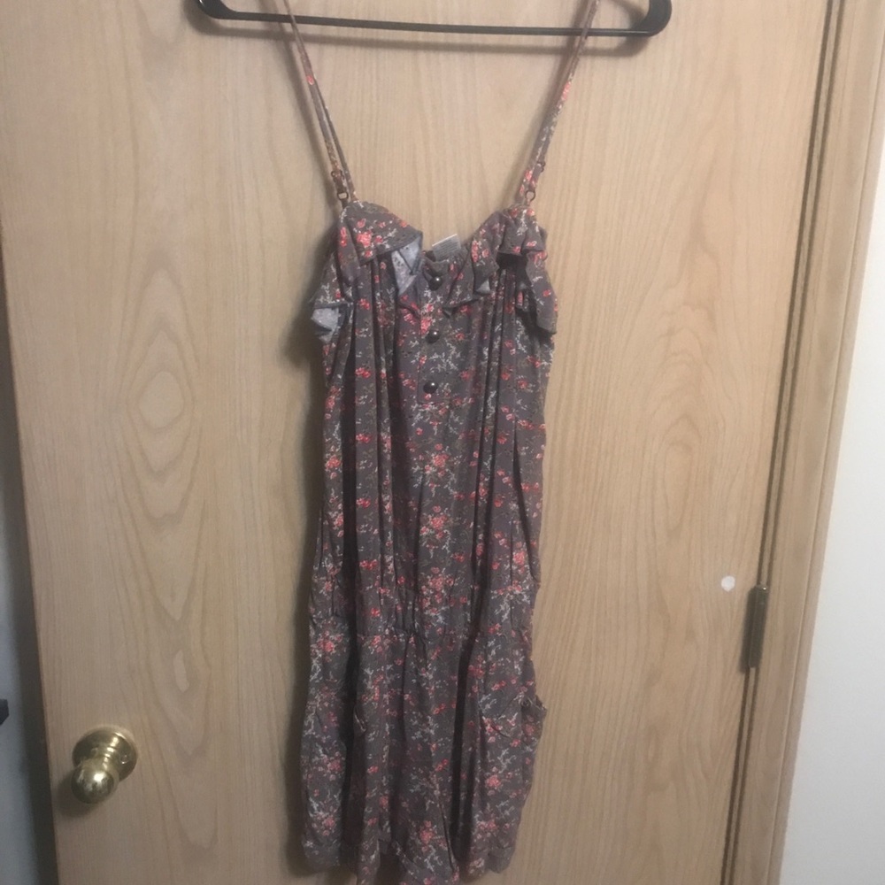 Grey flower romper
